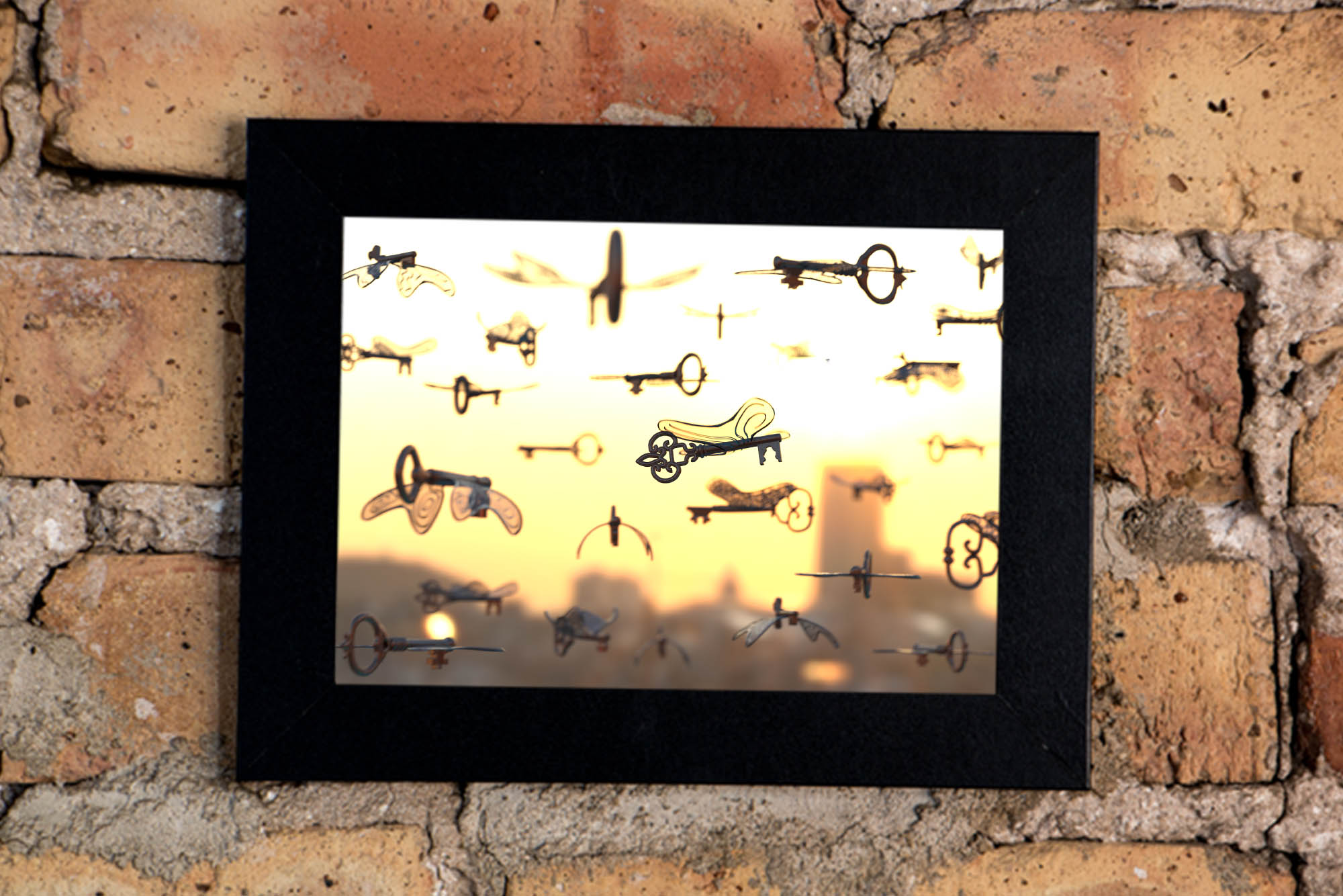 Flying Keys Art Print